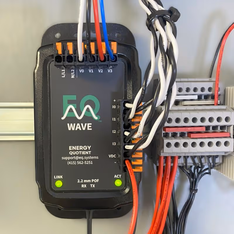 EQ Wave hardware with fiber optic communication for continuous waveform monitoring